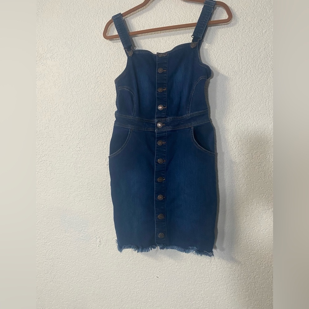 Wax Jean Classic Blue Denim 90’s style mini dress